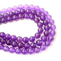 Natural Amethyst Beads Round polished DIY purple Sold By Strand