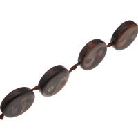 Naturlige tibetanske Agate Dzi Beads, Tibetansk agat, Runde, du kan DIY, brun, 29*29*8mm, Solgt Per 38 cm Strand