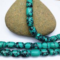 Perline in turchese, turchese naturale, Tamburo, lucido, DIY & formato differente per scelta, verde, Venduto da filo