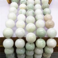 Perles en jade, Vert-Jade, Rond, poli, DIY & normes différentes pour le choix, Vendu par brin