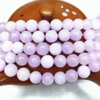 Gemstone Jewelry Beads Kunzite Round polished DIY violet Sold By Strand