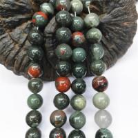 Gemstone smykker perler, African Bloodstone, Runde, poleret, du kan DIY & forskellig størrelse for valg, Solgt af Strand