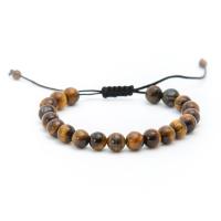 Natural Tiger Eye Bracelets Round Unisex Sold Per 7.5 Inch Strand