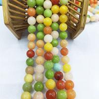 Gemstone smykker perler, Ædelsten, Runde, poleret, du kan DIY & forskellig størrelse for valg, flerfarvede, Solgt af Strand