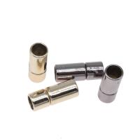 Zinklegierung Magnetverschluss, Zylinder, plattiert, DIY, Silberfarbe, 22*9mm, verkauft von PC
