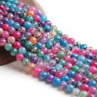 Prirodni Dragon vene ahat perle, pozlaćen, Održivi & modni nakit & možete DIY, Prodano Per 15 inčni Strand