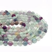 Dragi kamen perle Nakit, šarene Fluorit, Krug, uglađen, možete DIY & različite veličine za izbor, multi-boji, Prodano By Strand