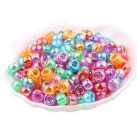 Plated Acrylic Beads DIY mixed colors Approx Sold By Bag