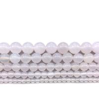 Natürliche weiße Achat Perlen, Weißer Achat, DIY & verschiedene Größen vorhanden, weiß, verkauft von Strang