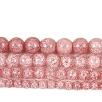 Round Crystal Beads DIY Lt Rose Sold By Strand