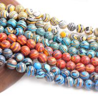 Malakit perler, Runde, syntetisk, forskellige farver og mønster for valg & du kan DIY & forskellig størrelse for valg, flere farver til valg, Solgt Per 15 inch Strand