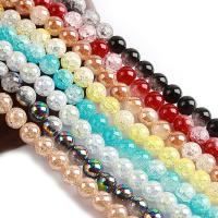 Perles quartz craquelé, Cristal craquelé, Rond, poli, différentes couleurs et motifs pour le choix & DIY & normes différentes pour le choix, plus de couleurs à choisir, Vendu par 15 pouce brin