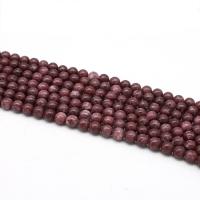Dragi kamen perle Nakit, Obojen Mramor, Krug, uglađen, možete DIY & različite veličine za izbor, tamno ljubičasta, Prodano Per 38 cm Strand