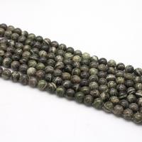 Grain kő gyöngyök, Kerek, csiszolt, DIY & különböző méretű a választás, zöld, Naponta eladott 38 cm Strand