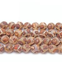 Agate Beads Antique Agate Round DIY coffee camouflage 10mm Approx Sold Per Approx 15 Inch Strand