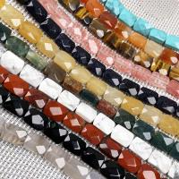 Gemstone smykker perler, Natursten, Moon, forgyldt, du kan DIY, flere farver til valg, 8x11x5mm, Ca. 18pc'er/Strand, Solgt Per Ca. 7.9 inch Strand