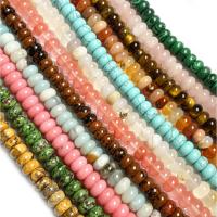 Gemstone smykker perler, Natursten, Abacus, du kan DIY, flere farver til valg, 6x10mm, Ca. 67pc'er/Strand, Solgt af Strand
