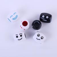 Acrylic Jewelry Beads Drum facial expression series & DIY & enamel Sold By Bag