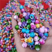 Acrylic Jewelry Beads Round DIY & solid color mixed colors 12mm Sold By Bag