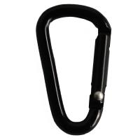 Aluminum Carabiner Keyring plated black Sold By Lot