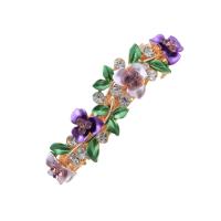 Hair Barrettes Zinc Alloy hair clip plated fashion jewelry & for woman & with rhinestone nickel lead & cadmium free Sold By Set