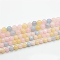 Gemstone Smycken Pärlor, Morganit, Rund, polerad, DIY & olika storlek för val, fler färger för val, Säljs av Strand