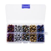 Rondelle-Krystal-Perler, Krystal, med Plastboks, Rektangel, du kan DIY, nikkel, bly & cadmium fri, 129x68x21mm, 300pc'er/Box, Solgt af Box