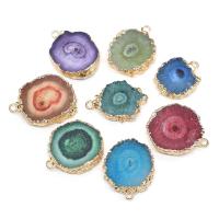 Ágata Natural Druzy Pendant, ágata, Irregular, DIY & Vario tipos a sua escolha, Mais cores pare escolha, 20x25-23x28mm, vendido por PC