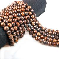 Bronzite Stone Beads, Runde, poleret, du kan DIY & forskellig størrelse for valg, Solgt Per Ca. 15.7 inch Strand