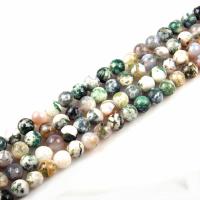 Tree Agate Beads Round polished DIY Sold Per Approx 15.7 Inch Strand