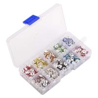 Iron Spacer Bead with Plastic Box silver color plated DIY & with rhinestone nickel lead & cadmium free Sold By Box
