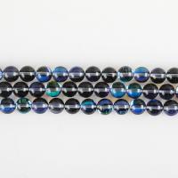 Natural Dyed Quartz Beads Round DIY cyan Sold By Strand