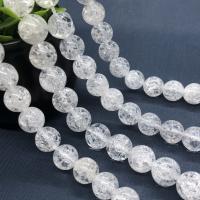 Knistern Quarz Perlen, Kristall, rund, poliert, verschiedene Größen vorhanden, verkauft von Strang