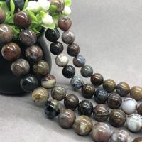 Gemstone Smycken Pärlor, Pietersite, Rund, polerad, olika storlek för val, Såld Per Ca 15 inch Strand