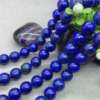 Lapis Lazuli Beads, Ronde, gepolijst, verschillende grootte voor keus, donkerblauw, Per verkocht Ca 15 inch Strand