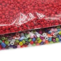 Neprozirna stakla Sjeme perle, Staklene perle, Krug, možete DIY & različite veličine za izbor & različitih stilova za izbor, više boja za izbor, Prodano By Torba