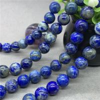 Lapislazuli Perlen, rund, poliert, verschiedene Größen vorhanden, Grade AAAAA, verkauft per ca. 15 ZollInch Strang