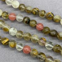 Lubenica Staklene perle, Krug, uglađen, različite veličine za izbor, Prodano Per Približno 15 inčni Strand