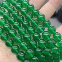 Jade Perlen, Malaysia Jade, rund, poliert, verschiedene Größen vorhanden, grün, verkauft per ca. 15 ZollInch Strang