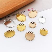 Brass Cabochon Setting plated DIY nickel lead & cadmium free Sold By Bag