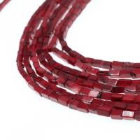 Natural Coral Beads Cube polished DIY red 8*5mm Sold By Strand