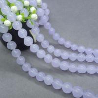 Perles en marbre naturel, marbre teint, Rond, poli, normes différentes pour le choix & givré, violet clair, Vendu par Environ 15 pouce brin