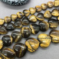Natural Tiger Eye Beads Heart polished Sold By Strand