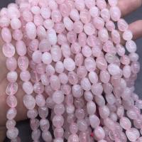 Natürliche Rosenquarz Perlen, Unregelmäßige, poliert, verschiedene Größen vorhanden, verkauft von Strang