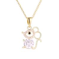 Cubic Zircon Micro Pave Brass Necklace with Cubic Zirconia fashion jewelry Sold By Strand