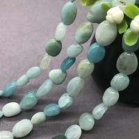 Amazonit Perlen, Klumpen, poliert, verschiedene Größen vorhanden, verkauft von Strang