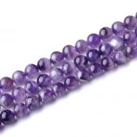 Natural Amethyst Beads Round Sold Per Approx 15.7 Inch Strand
