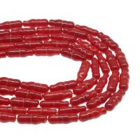 Natural Coral Beads polished DIY red 17*6mm Sold By Strand