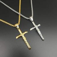 Titanium Steel Pendants with Stainless Steel Crucifix Cross plated & DIY 43*24mm Sold By PC