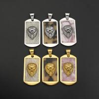 Titanium Steel Pendants Lion plated fashion jewelry & Unisex 38*20mm Sold By PC